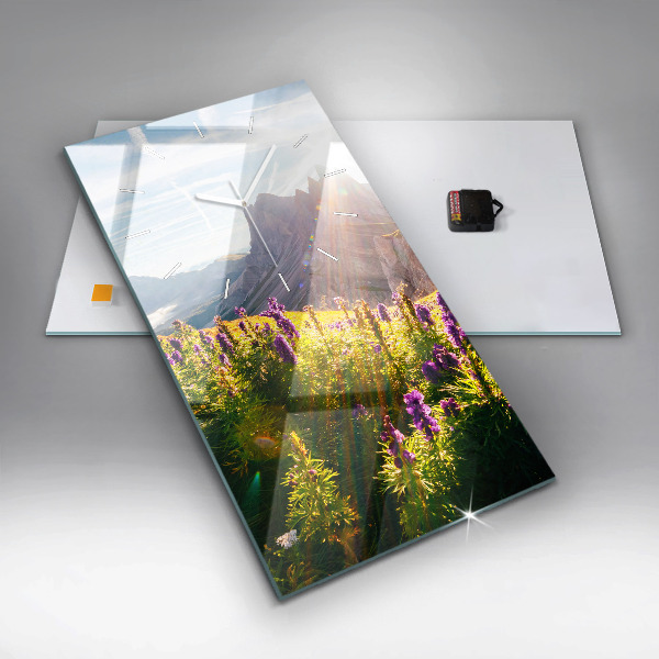 Vertical wall clock Lavender Meadow