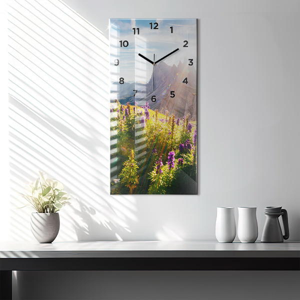 Vertical wall clock Lavender Meadow