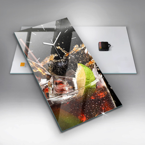 Vertical wall clock Drink with ice