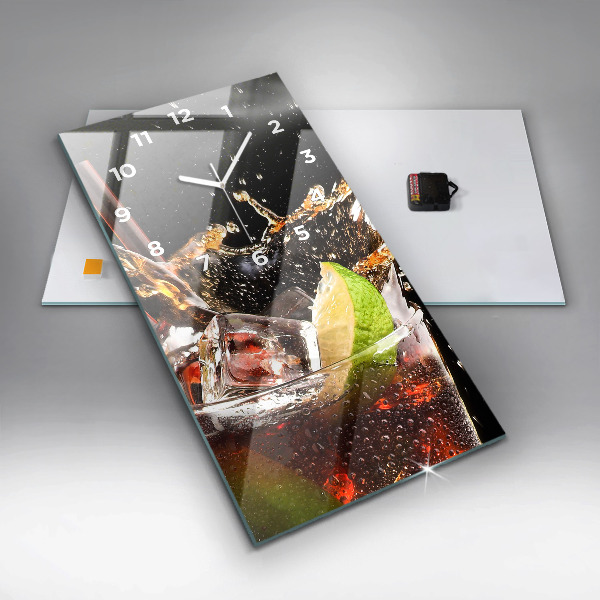 Vertical wall clock Drink with ice
