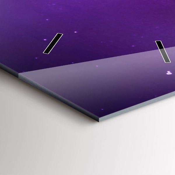 Vertical wall clock Northern lights