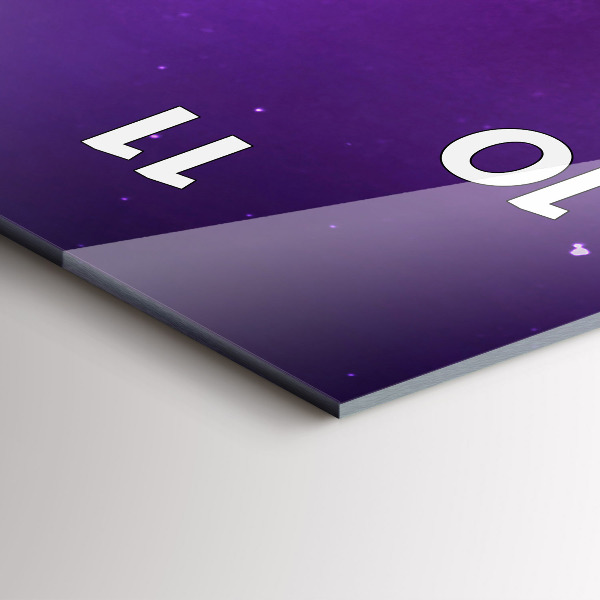 Vertical wall clock Northern lights