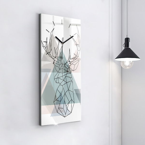 Vertical wall clock Reindeer Scandinavian style