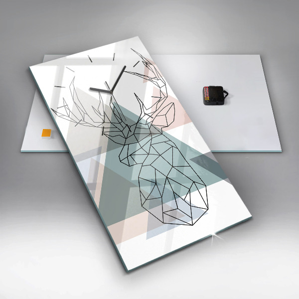 Vertical wall clock Reindeer Scandinavian style