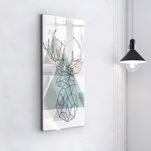 Vertical wall clock Reindeer Scandinavian style