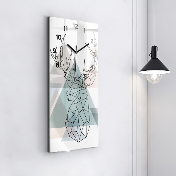 Vertical wall clock Reindeer Scandinavian style