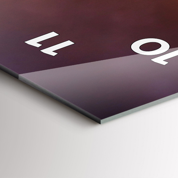 Vertical wall clock Boat and sunset