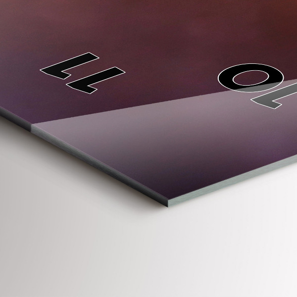 Vertical wall clock Boat and sunset