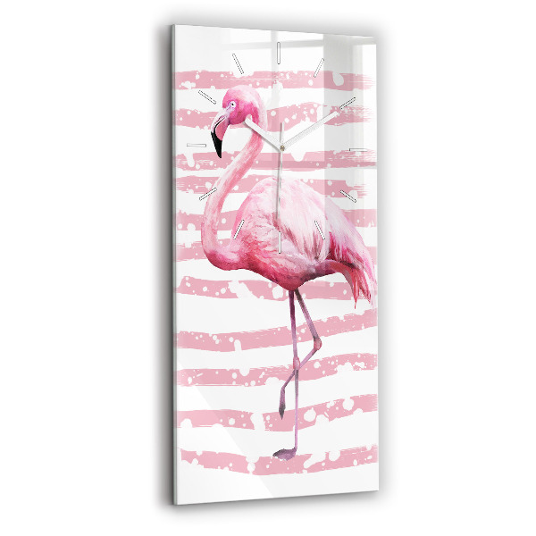 Vertical wall clock Flamingo Graphic