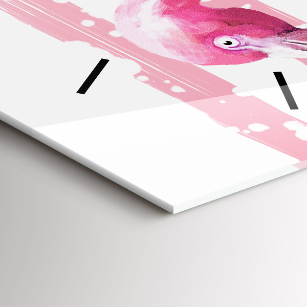 Vertical wall clock Flamingo Graphic