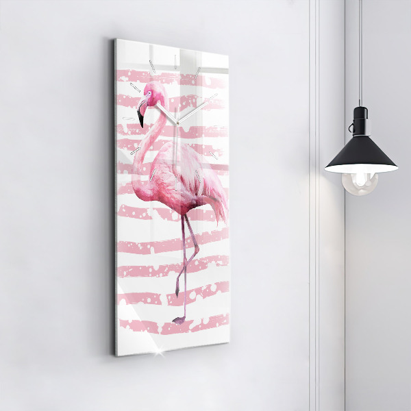 Vertical wall clock Flamingo Graphic