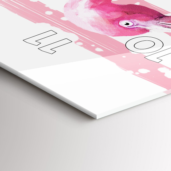 Vertical wall clock Flamingo Graphic