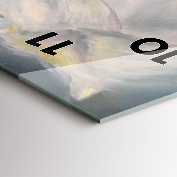 Vertical wall clock Beautiful woman with a horse