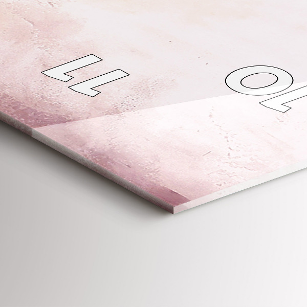 Vertical wall clock Blooming poppies