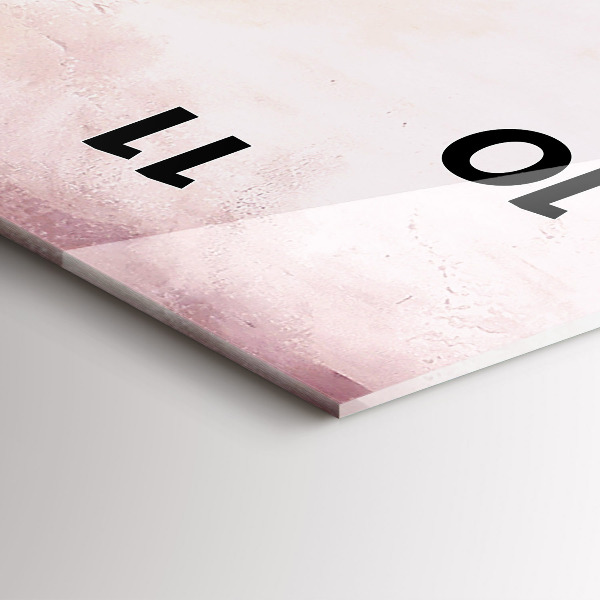 Vertical wall clock Blooming poppies