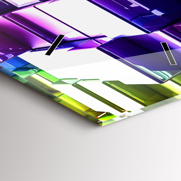 Vertical wall clock Colored cubes