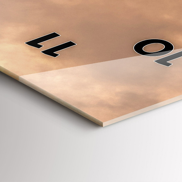 Vertical wall clock Animals and sunset