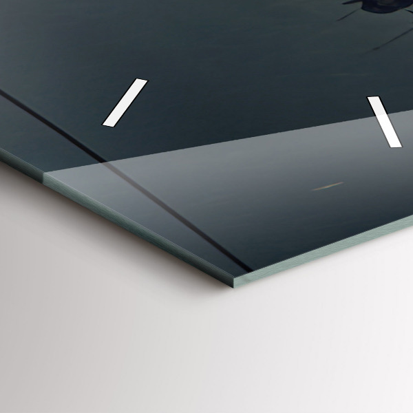 Vertical wall clock Apocalyptic building