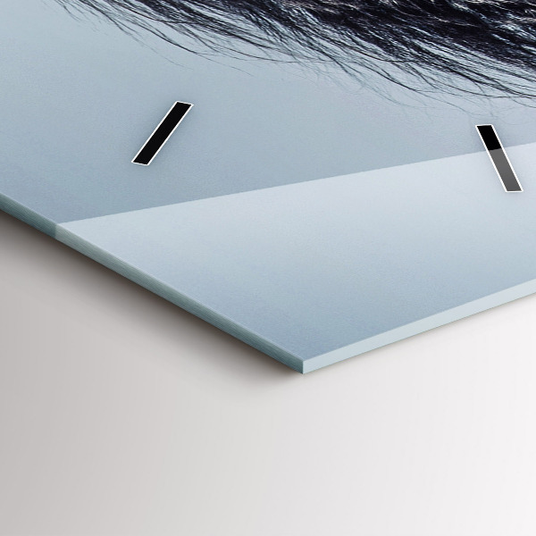 Vertical wall clock Galloping white horse