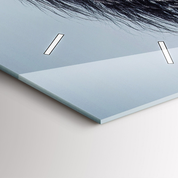 Vertical wall clock Galloping white horse