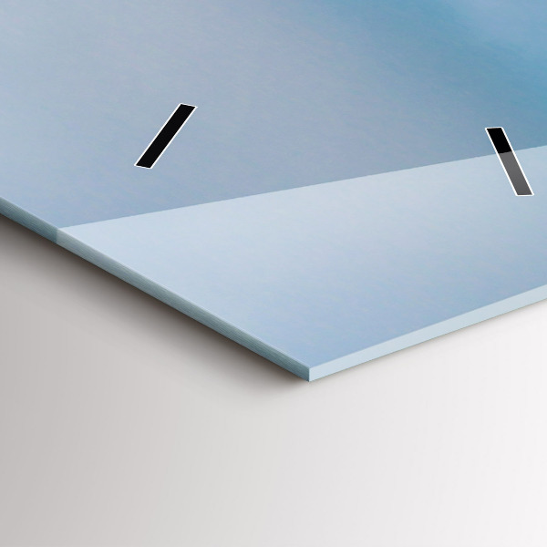 Vertical wall clock Giraffe head against the sky