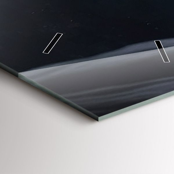 Vertical wall clock Man in front of the moon