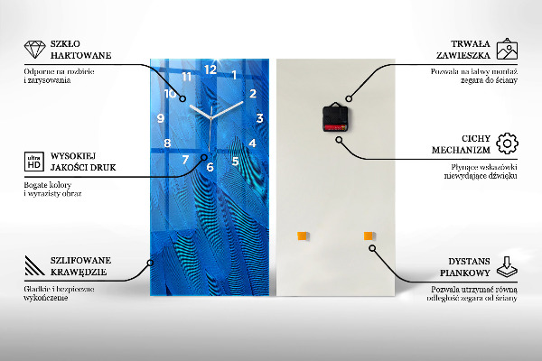 Vertical wall clock Forest and magic mushrooms