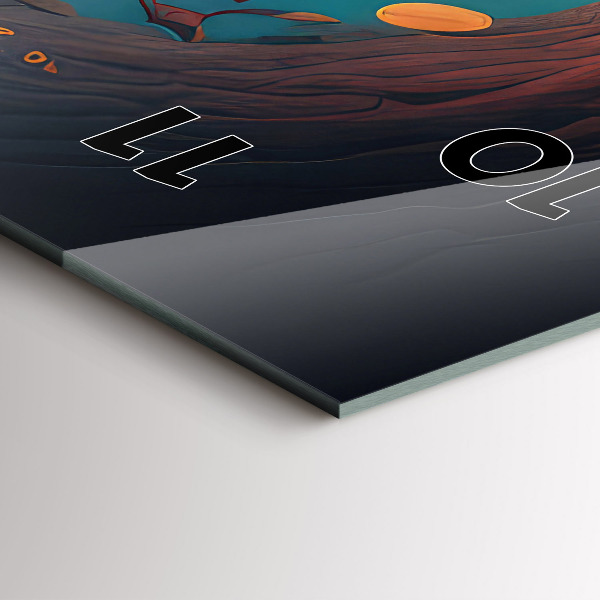 Vertical wall clock Forest and magic mushrooms