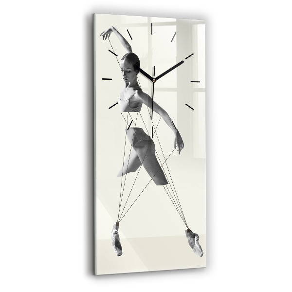 Vertical wall clock Abstract woman dancer