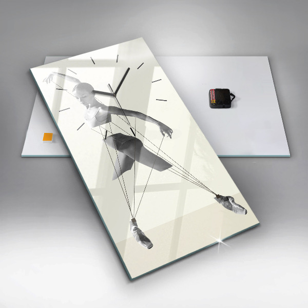 Vertical wall clock Abstract woman dancer