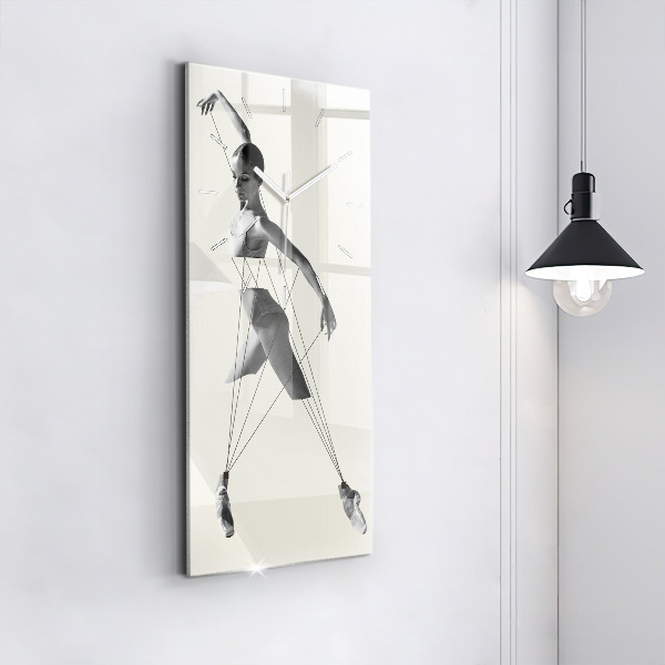 Vertical wall clock Abstract woman dancer