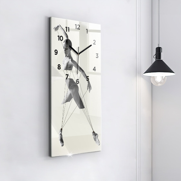 Vertical wall clock Abstract woman dancer