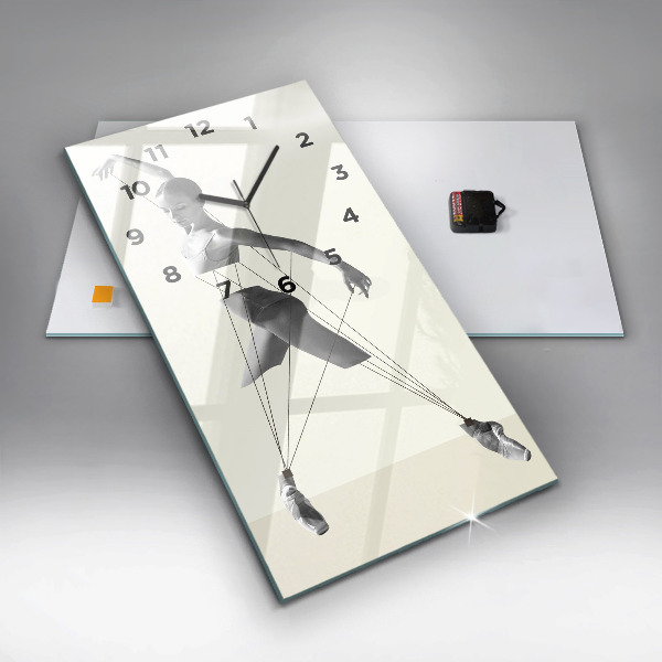 Vertical wall clock Abstract woman dancer