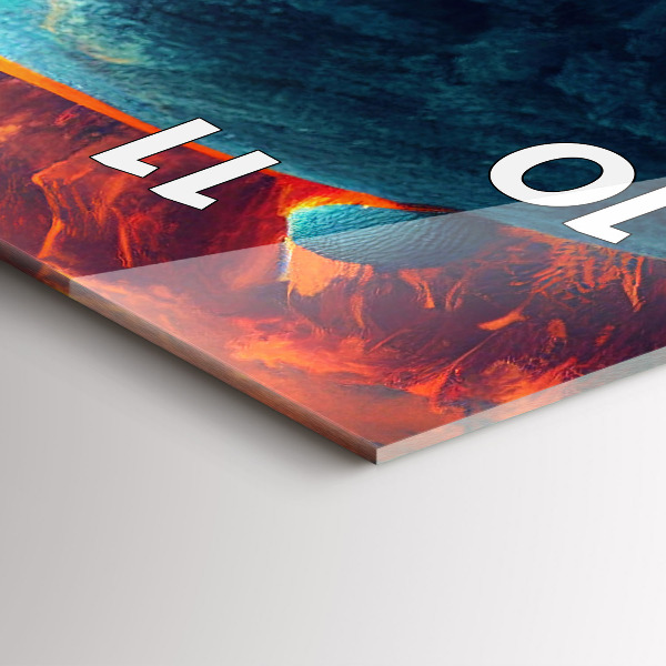 Vertical wall clock Futuristic world