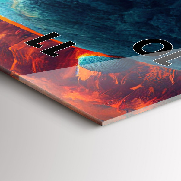 Vertical wall clock Futuristic world