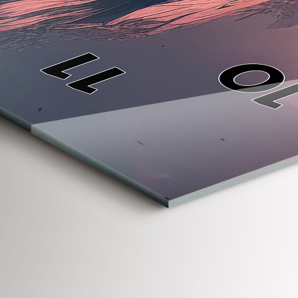 Vertical wall clock Magical forest and mountains