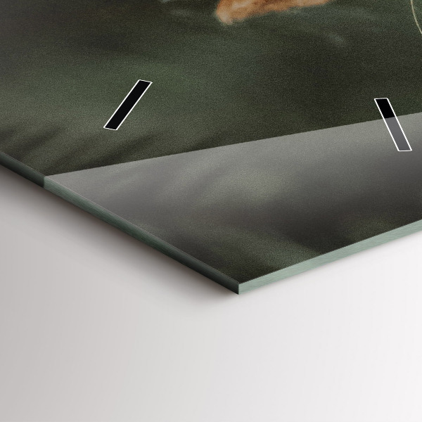 Vertical wall clock Squirrel and wild nature