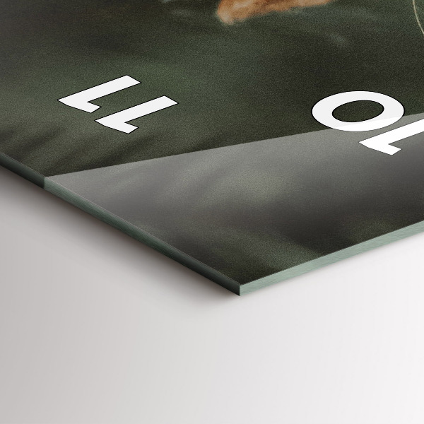 Vertical wall clock Squirrel and wild nature