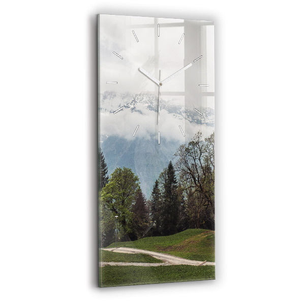 Vertical wall clock Mountain view