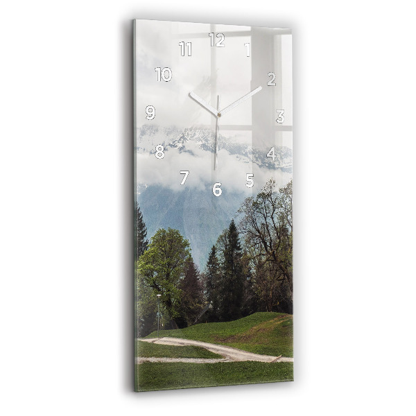 Vertical wall clock Mountain view