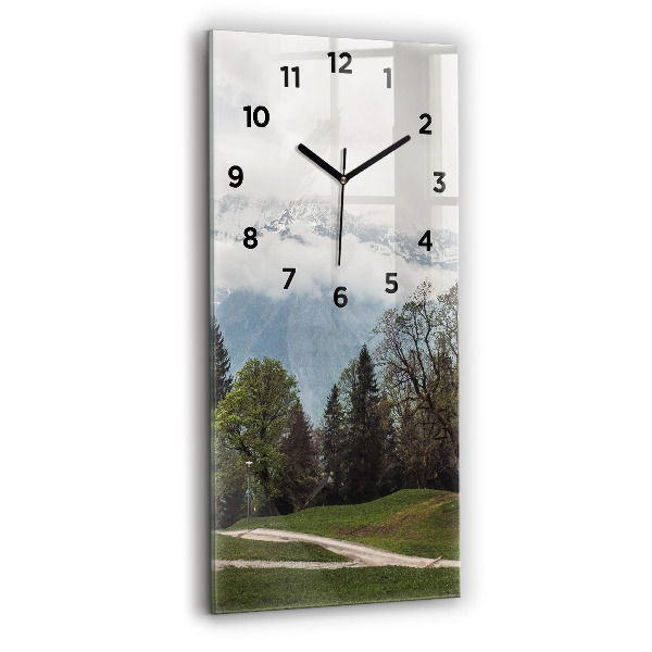 Vertical wall clock Mountain view