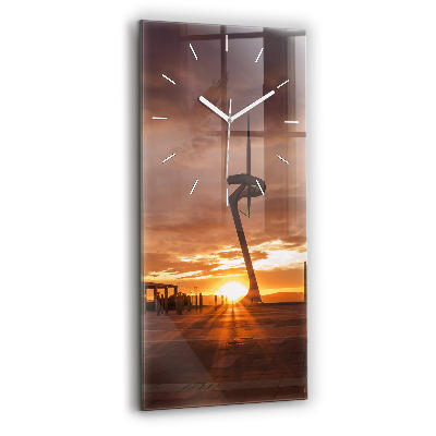 Vertical wall clock Barcelona Olympic Park