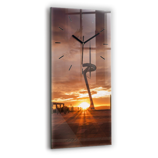 Vertical wall clock Barcelona Olympic Park