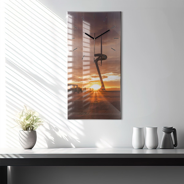 Vertical wall clock Barcelona Olympic Park