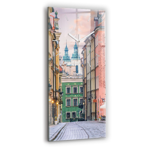 Vertical wall clock Old Town in Warsaw