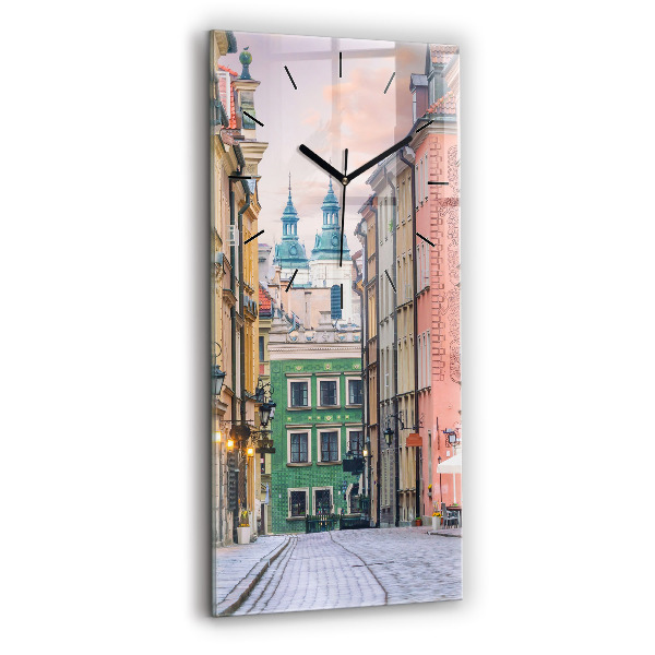 Vertical wall clock Old Town in Warsaw
