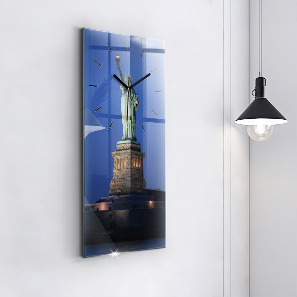 Vertical wall clock Statue of Liberty New York