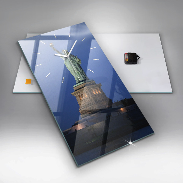 Vertical wall clock Statue of Liberty New York