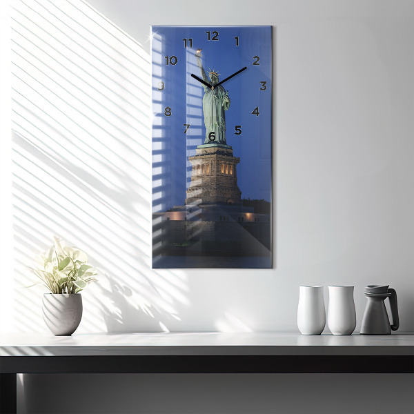 Vertical wall clock Statue of Liberty New York