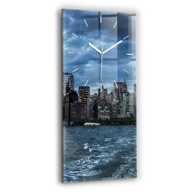 Vertical wall clock New York Panorama